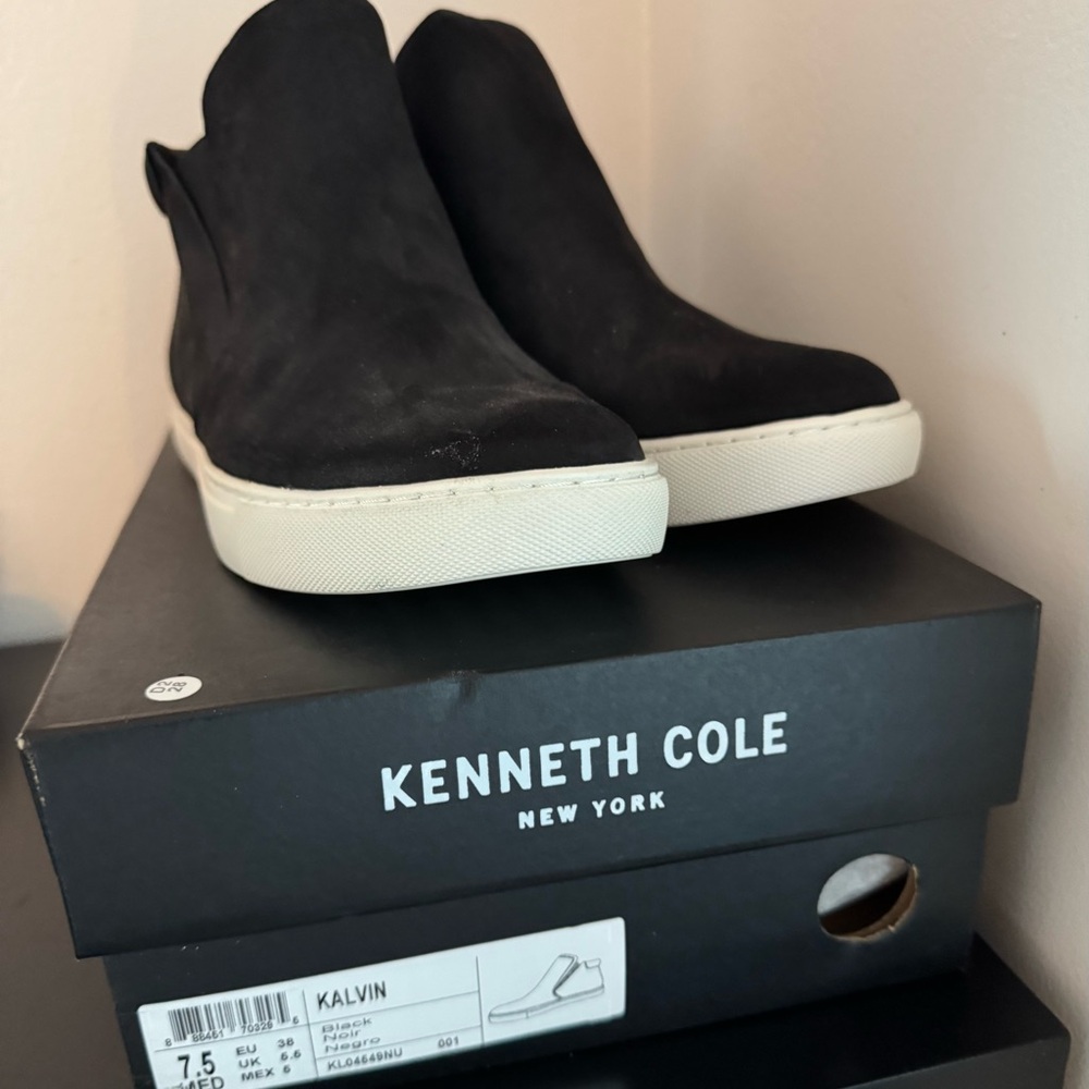 Kenneth Cole Black Women's High Top Sneakers